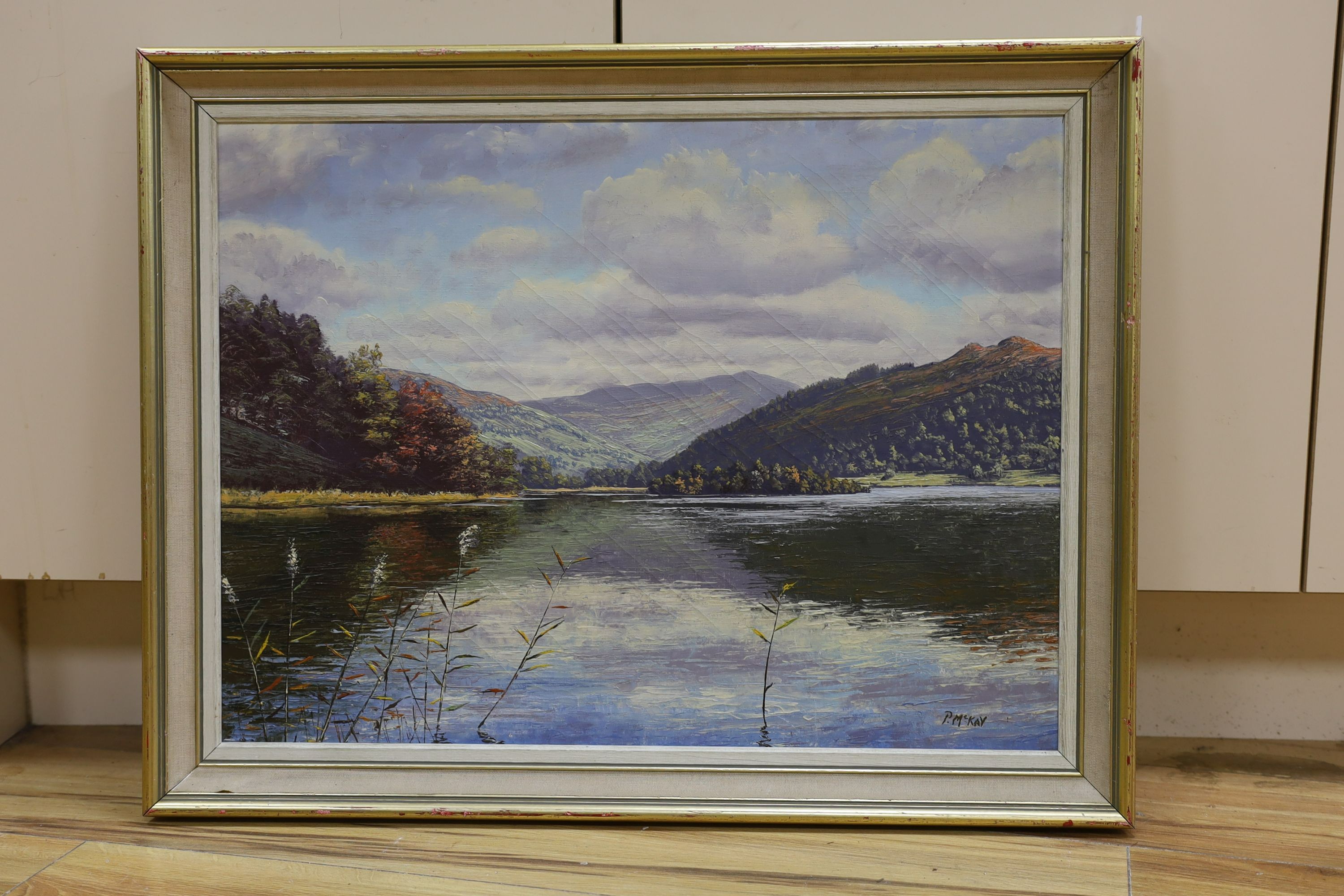 P. McKay, oil on canvas, Rydal Water 41x60cm